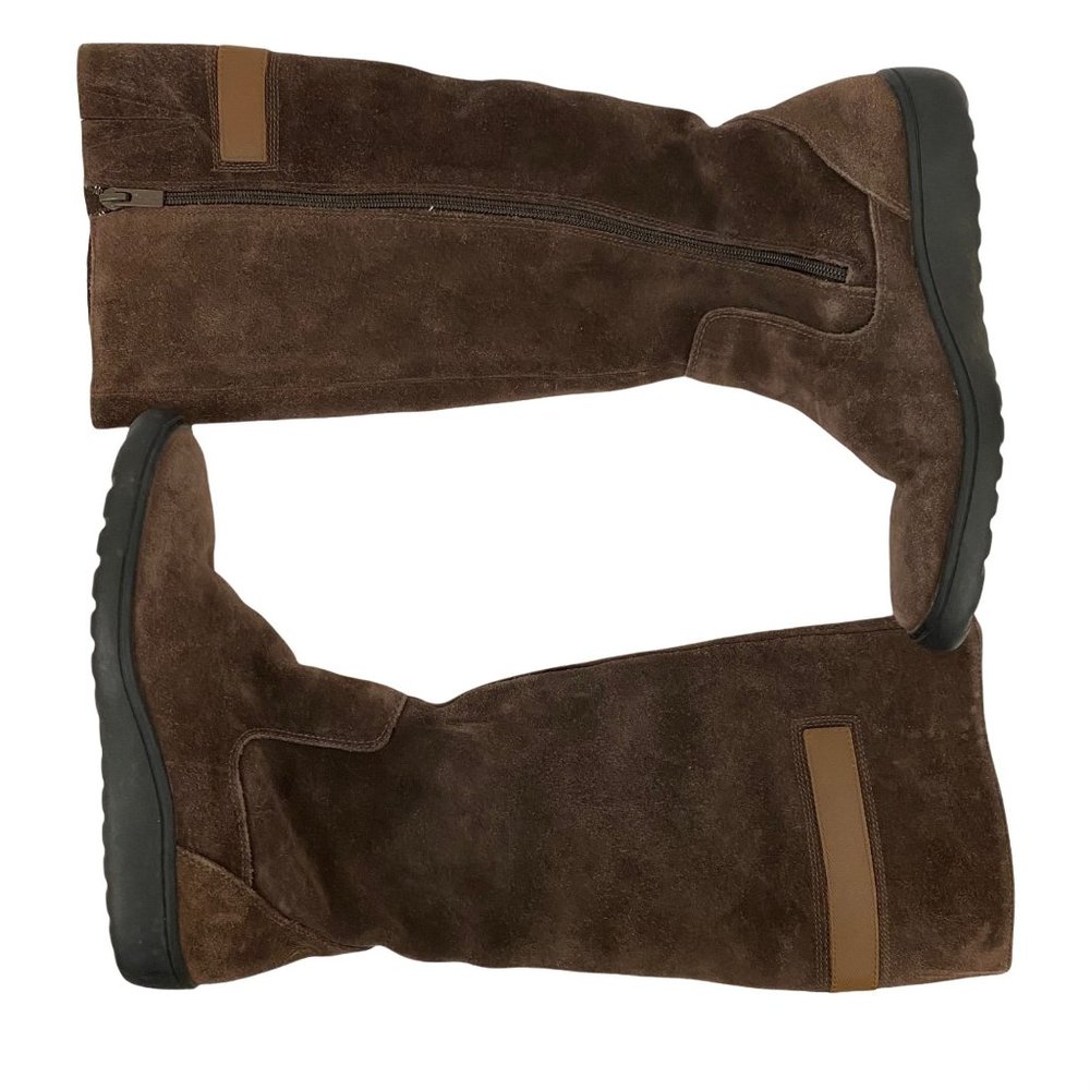 Timberland Mazie Suede Leather Brown Tall Waterproof Boots Size 7.5M